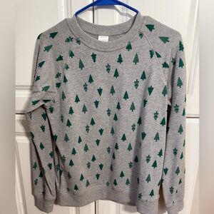 Hanna Andersson Gray Sweatshirt with Green Tree Design
